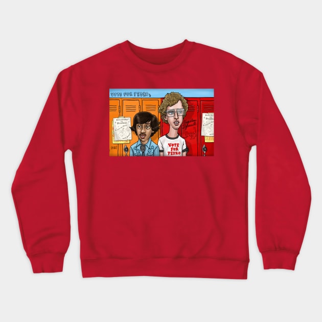 Vote For Pedro Crewneck Sweatshirt by mcillustrator